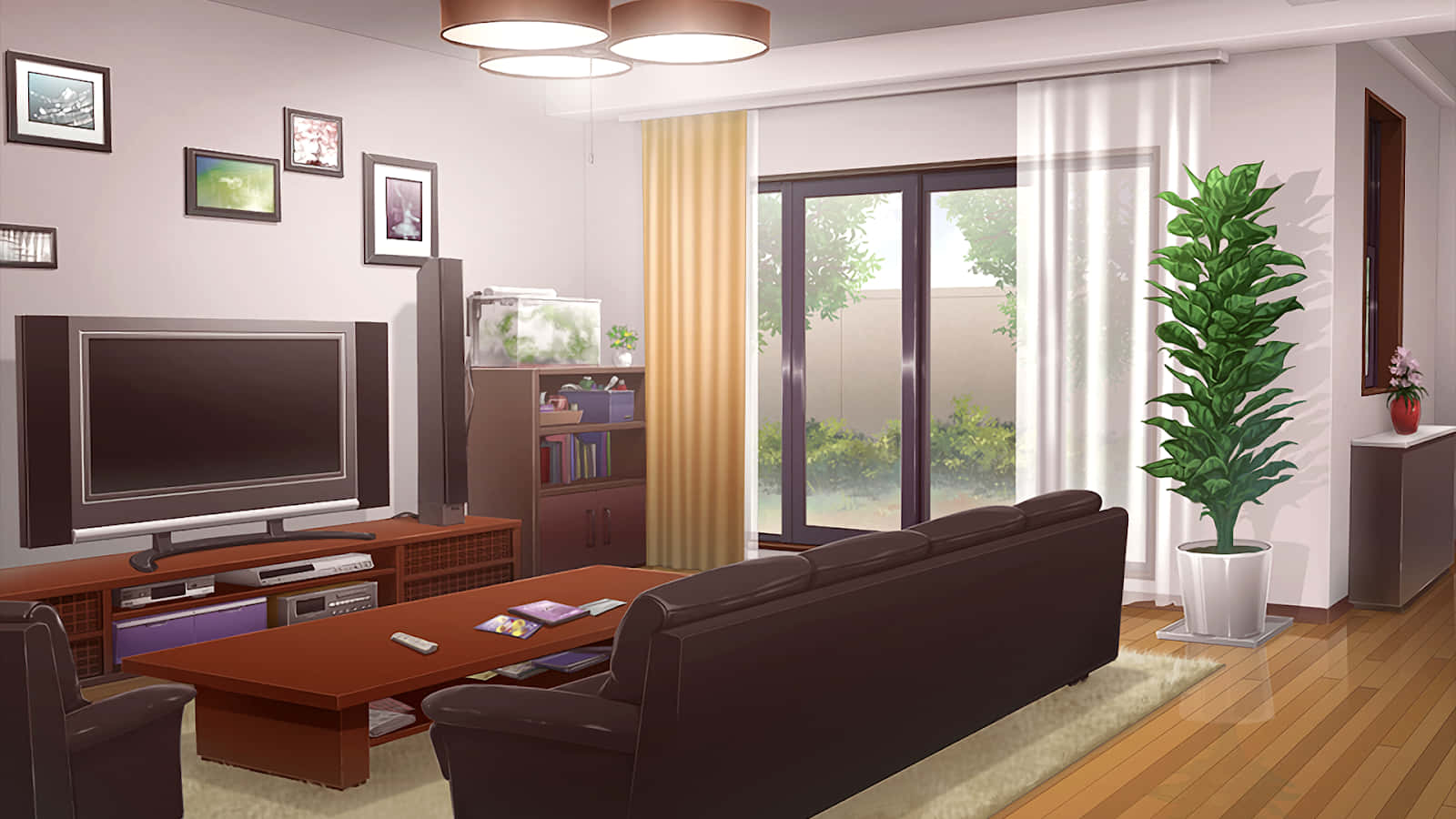 100+] Anime Living Room Background s 