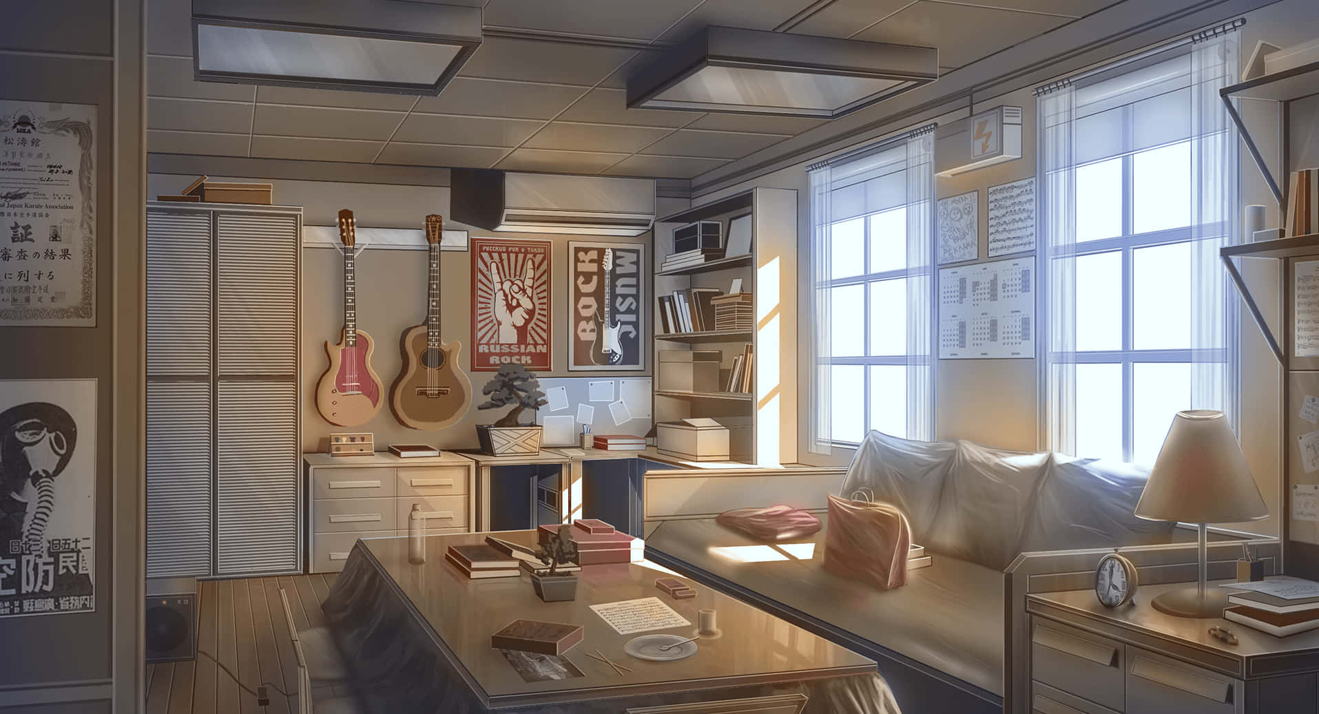 Einwohnzimmer Im Anime-stil Für Ein Cooles Zuhause