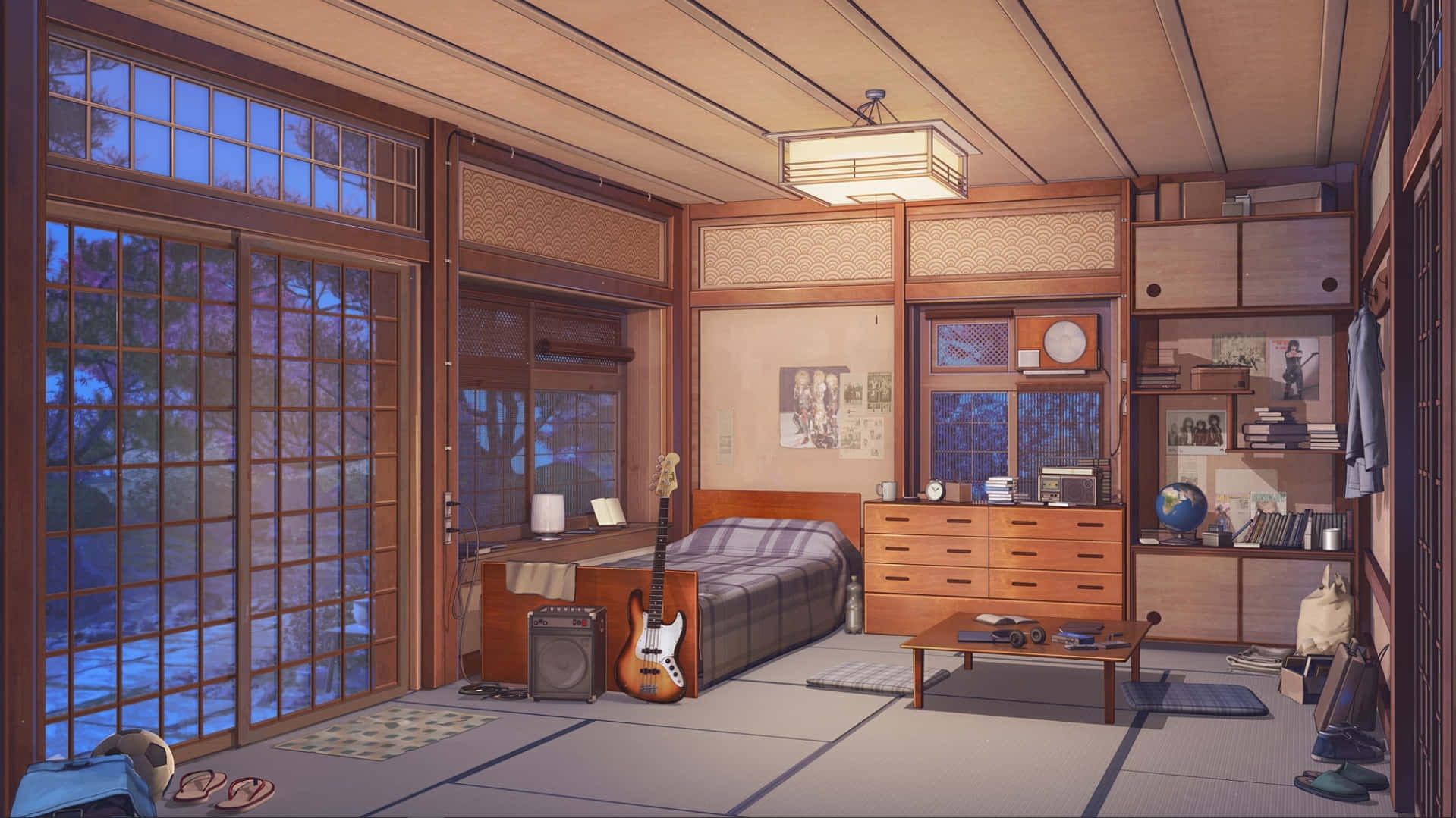 Entspannensie Sich Und Kommen Sie In Ihrem Anime-wohnzimmer Zur Ruhe.