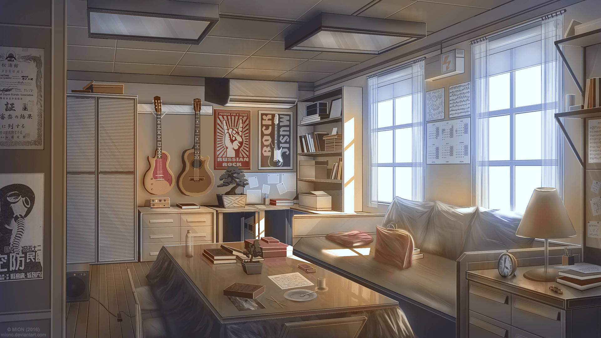 Anime Living Room Wallpaper