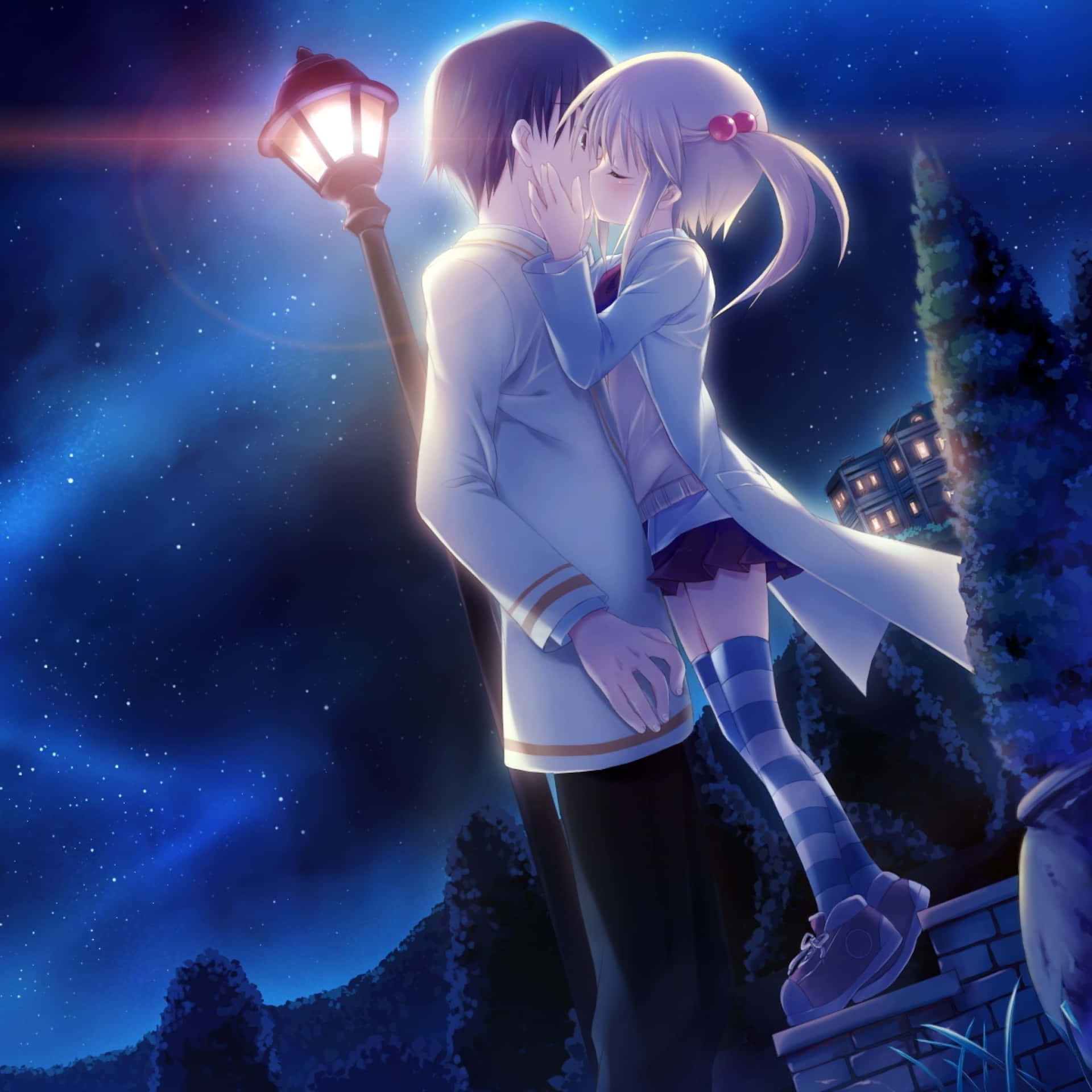 Anime Love Light Love Kiss Background