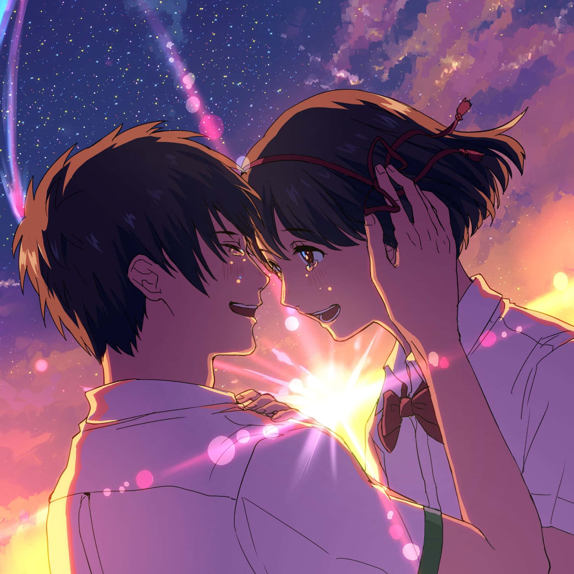 Duepersonaggi Di Anime Felici Innamorati.