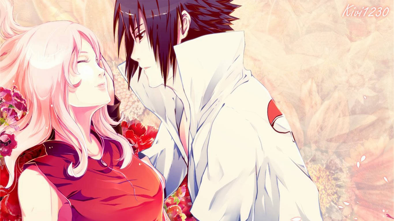Anime Love Sasuke & Sakura Background