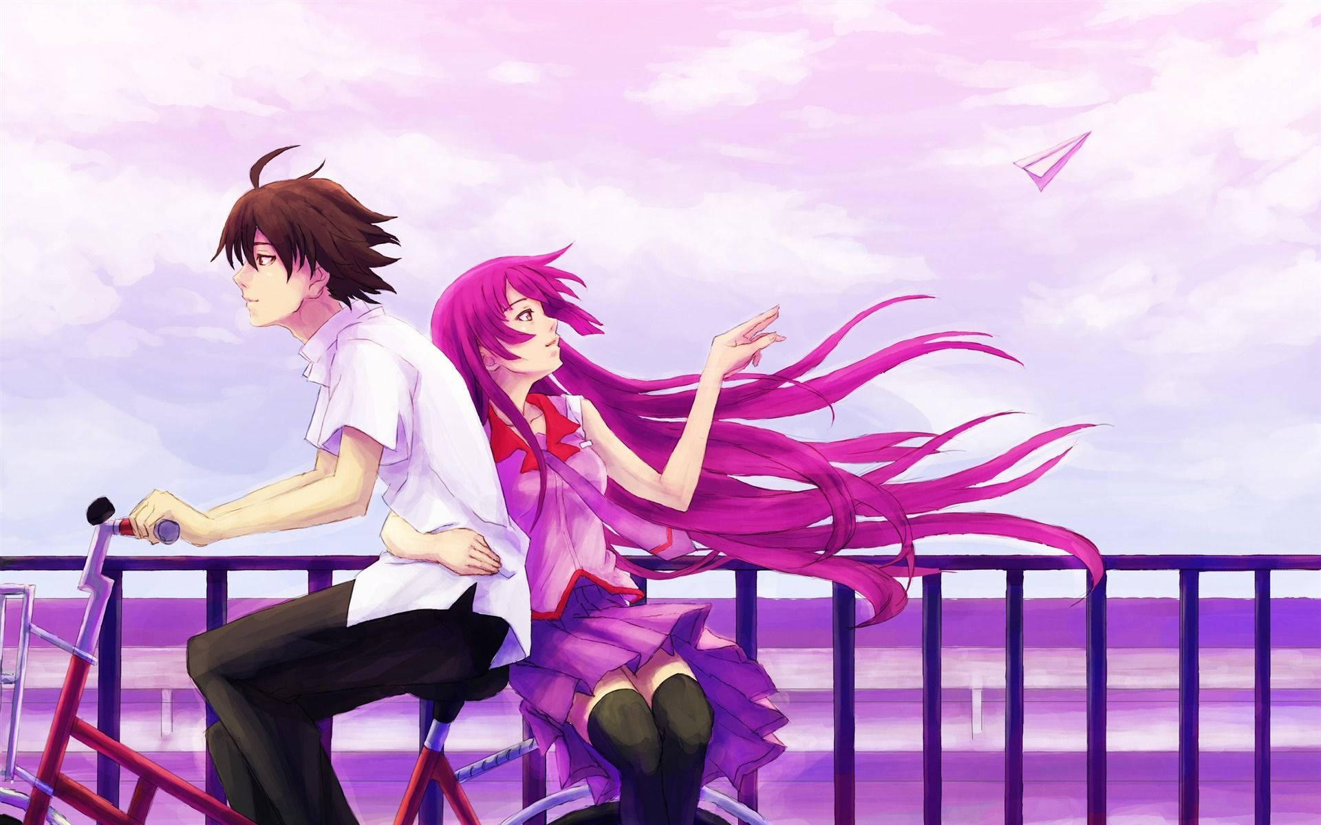 Anime Love Senjougahara & Araragi Background