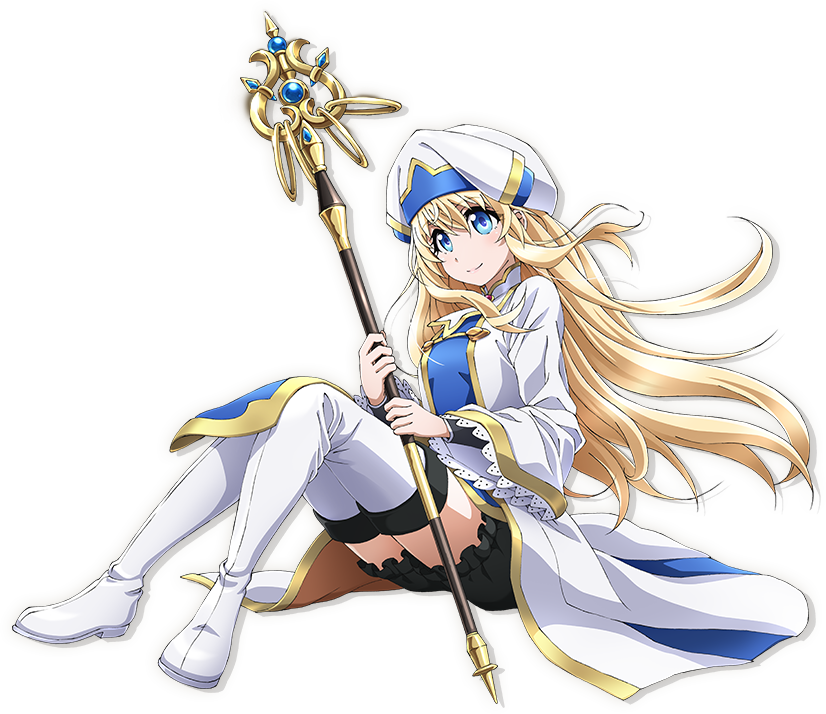 Anime Mage Girlwith Staff PNG