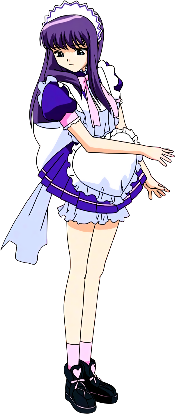 Anime Maid Character Pose PNG