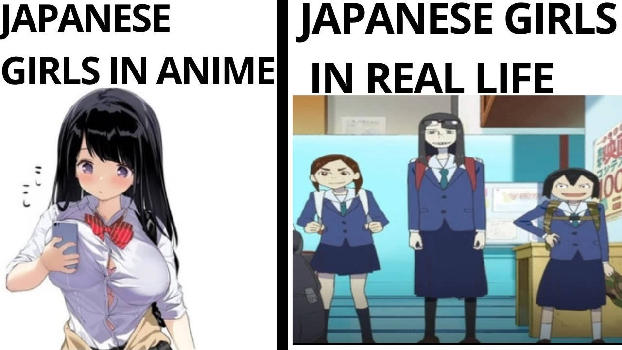 Anime Meme Japanese Girls Background