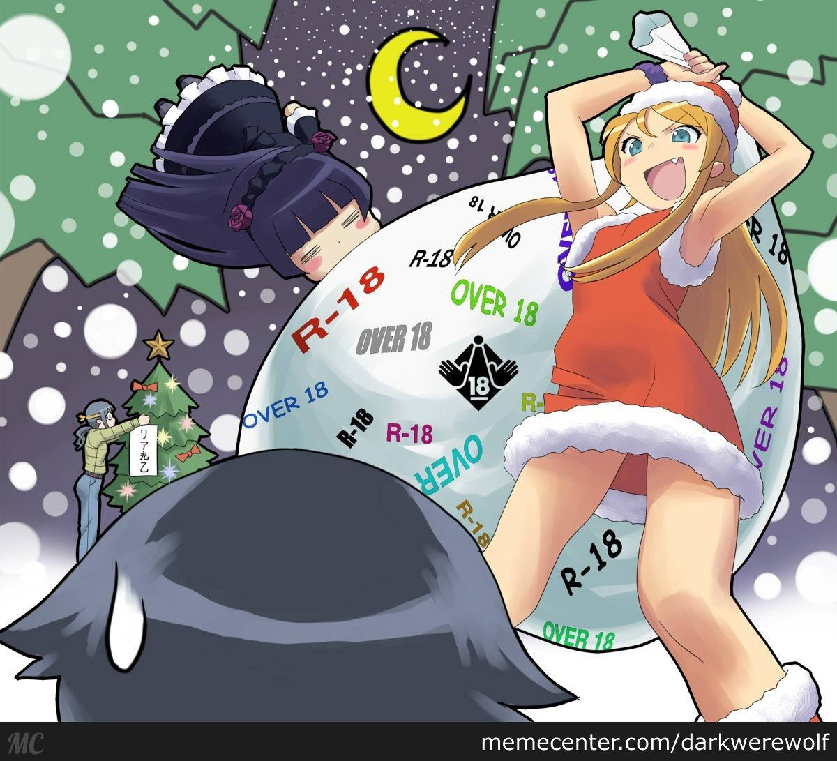 Anime Meme PFP Christmas Girls Wallpaper