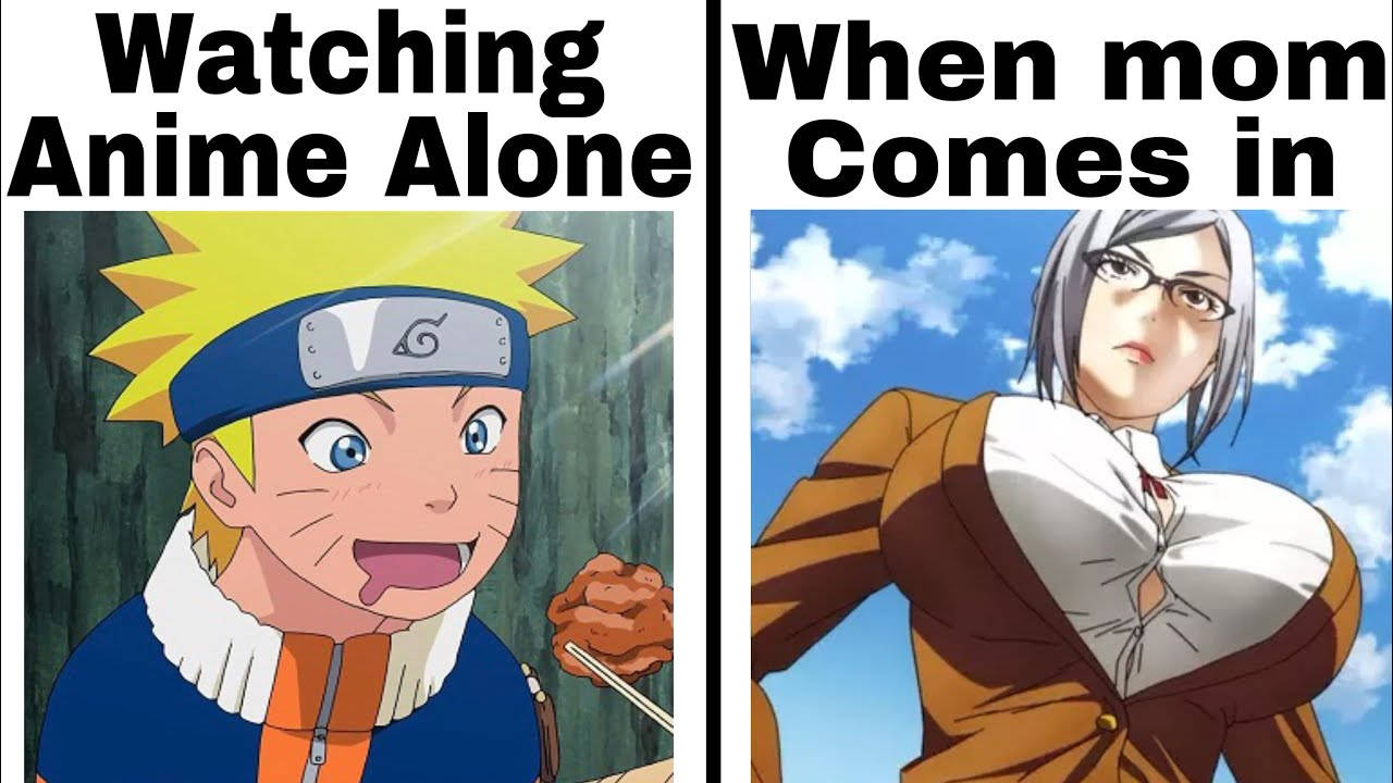 Anime Meme Watching Alone Wallpaper