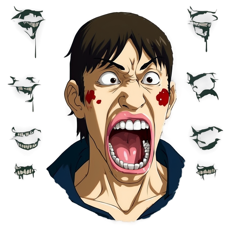 Anime Mouth Eating Png 06202024 PNG