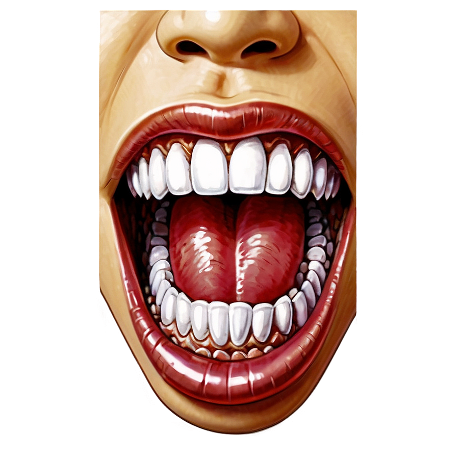 Download Anime Mouth With Fangs Png Jlx4 | Wallpapers.com