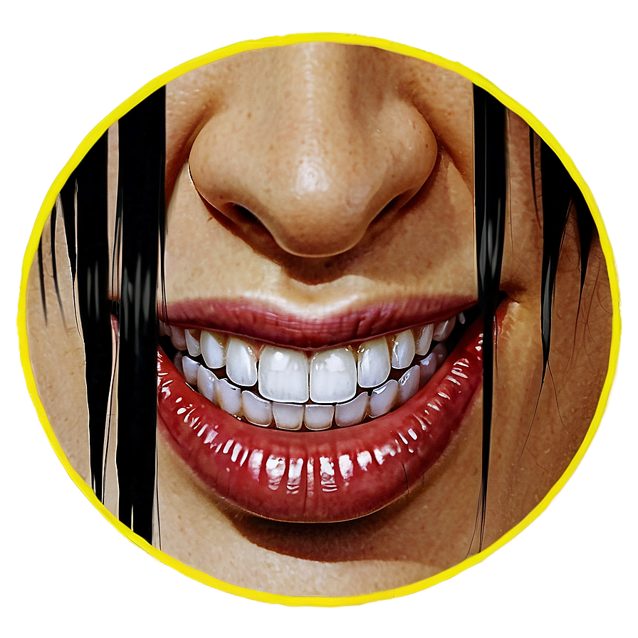 Anime Mouth With Scar Png 06202024 PNG