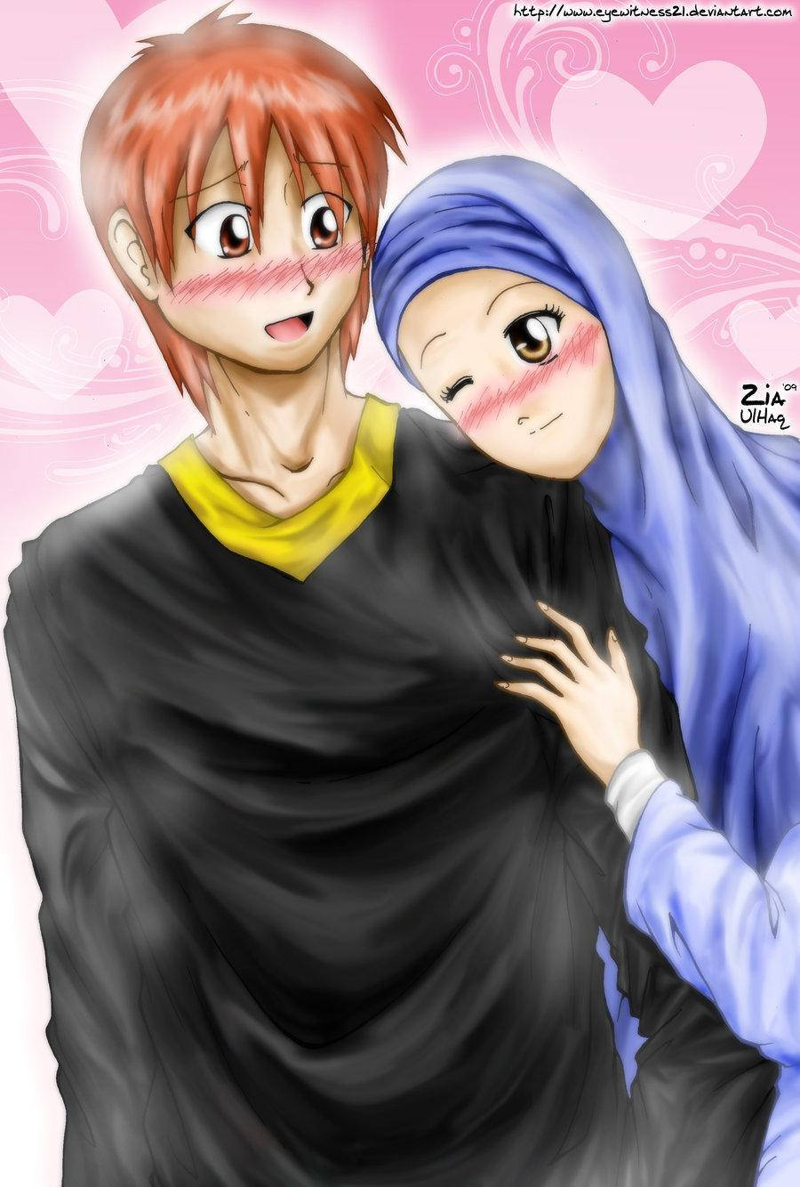 Muslim Islam Drawing Anime, muslim kids, friendship, cartoon png | PNGEgg