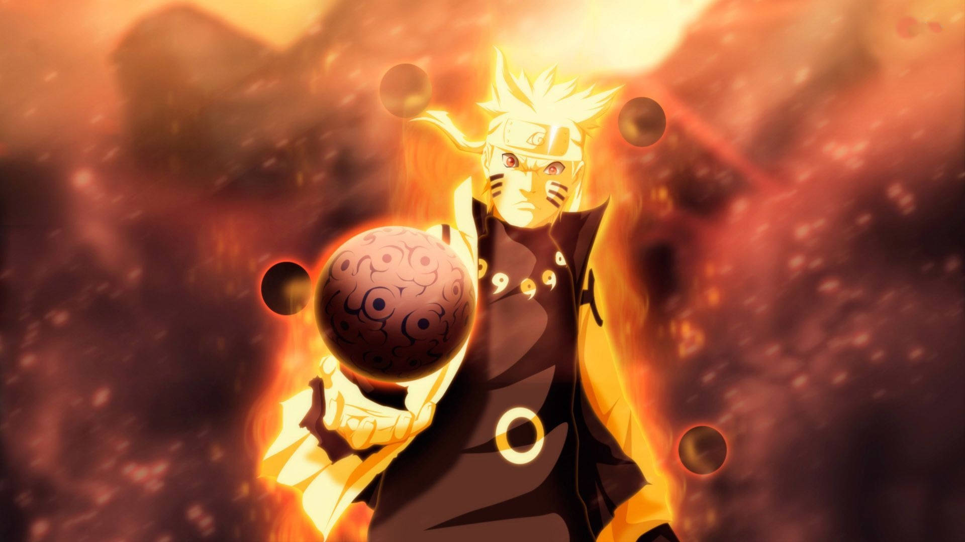 Anime Naruto Nine Tailed Baryon Mode Background