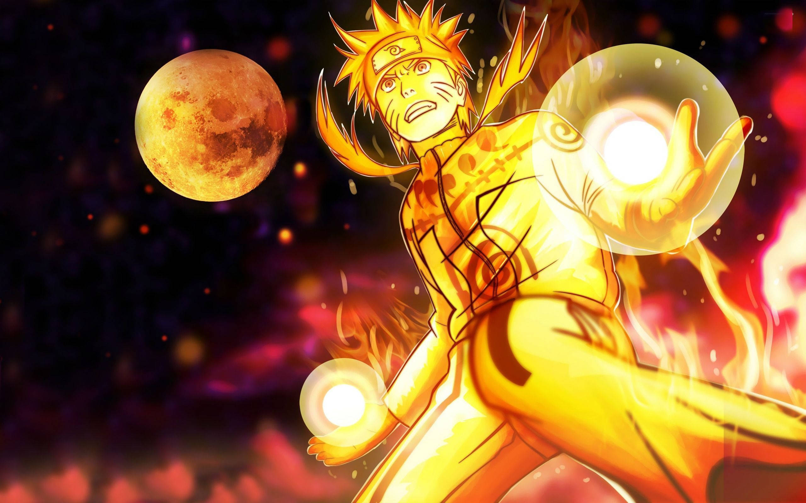 Anime Naruto Nine Tailed Beast Rasengan Background