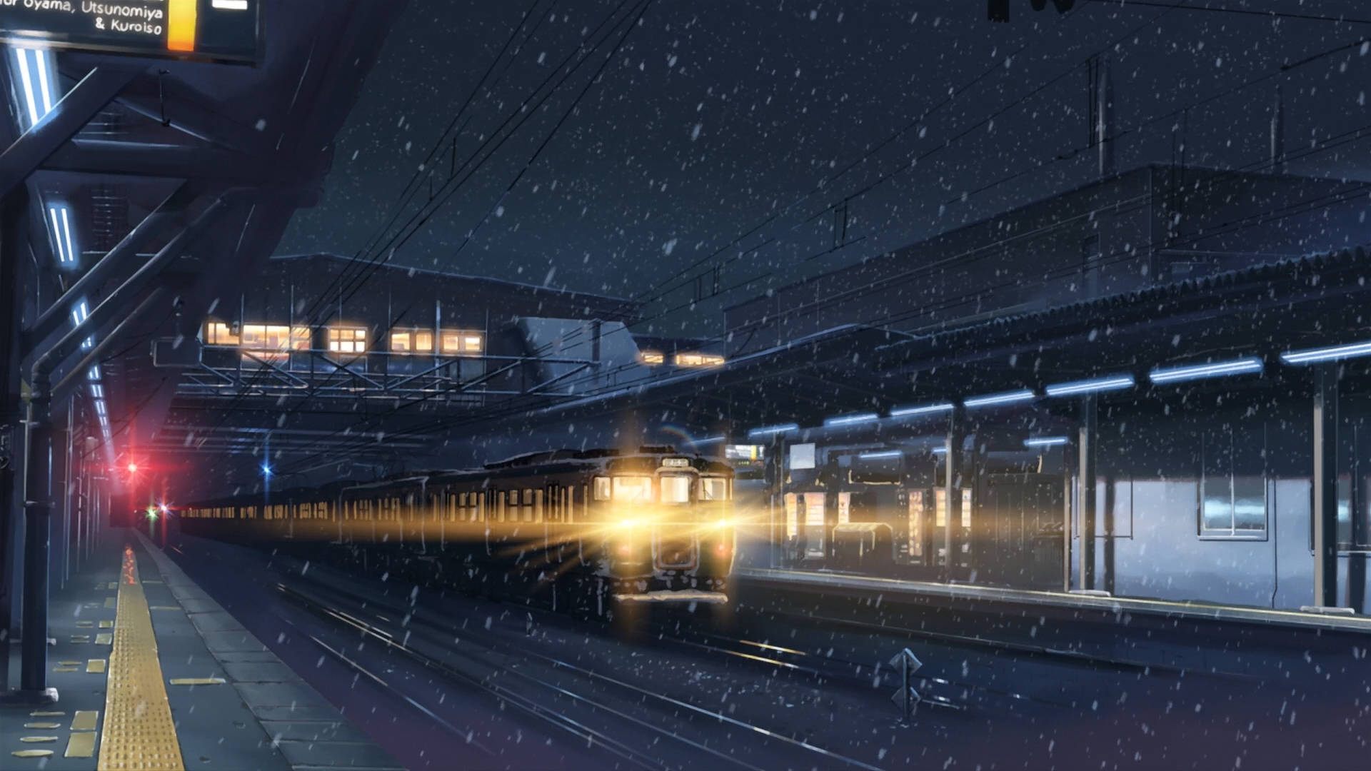 Willkommenin Den Neonlichtern Der Anime Nachtstadt Wallpaper
