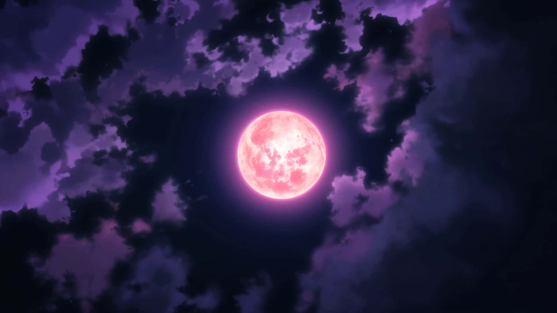 Anime Night Purple Wallpaper