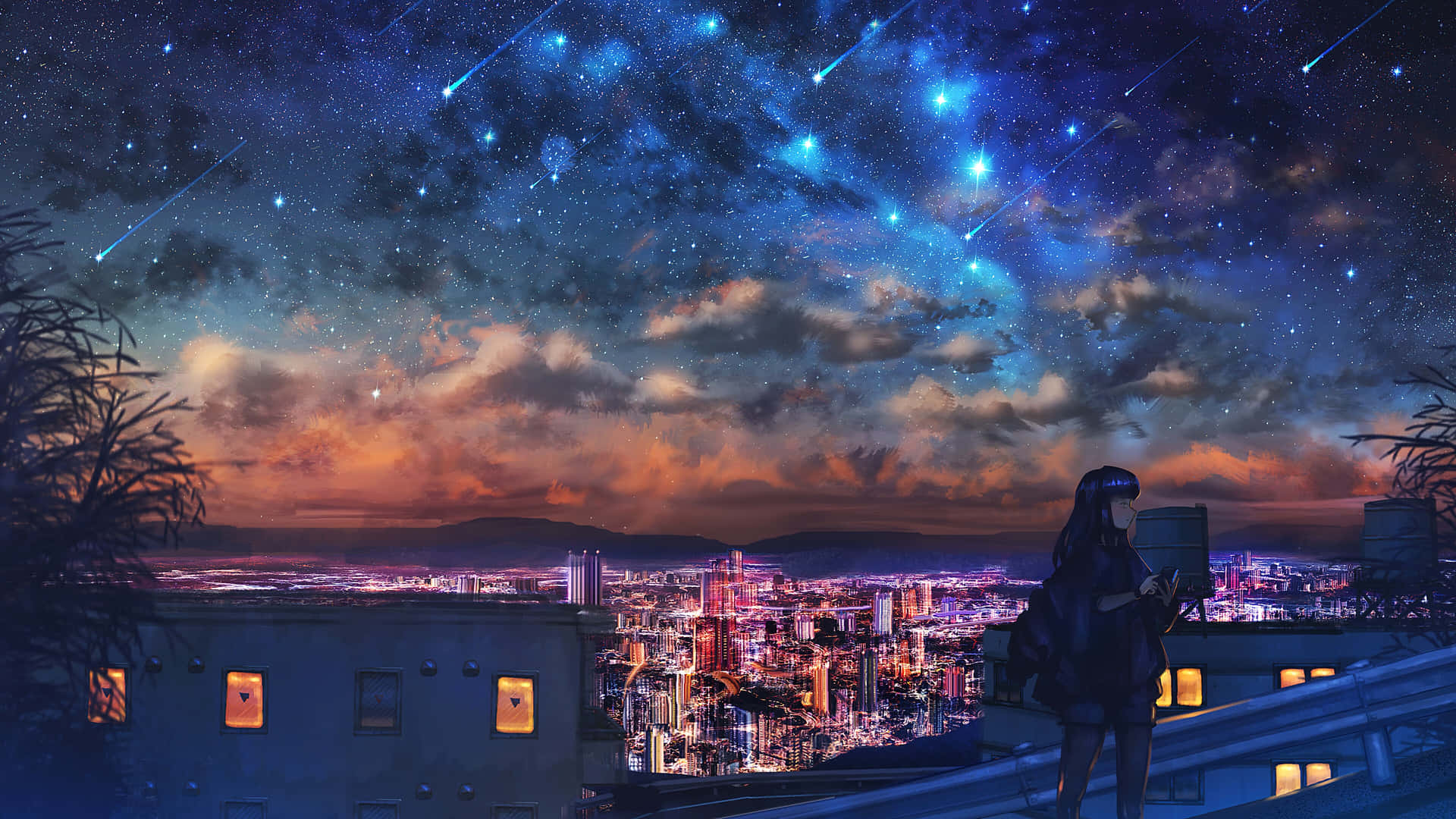 Beautiful Anime Night Wallpaper