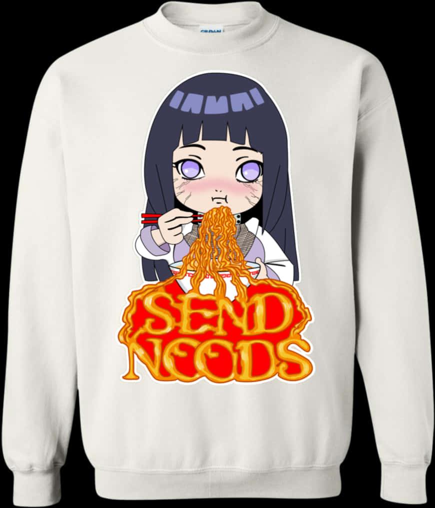 Anime Noodle Pun Sweatshirt PNG