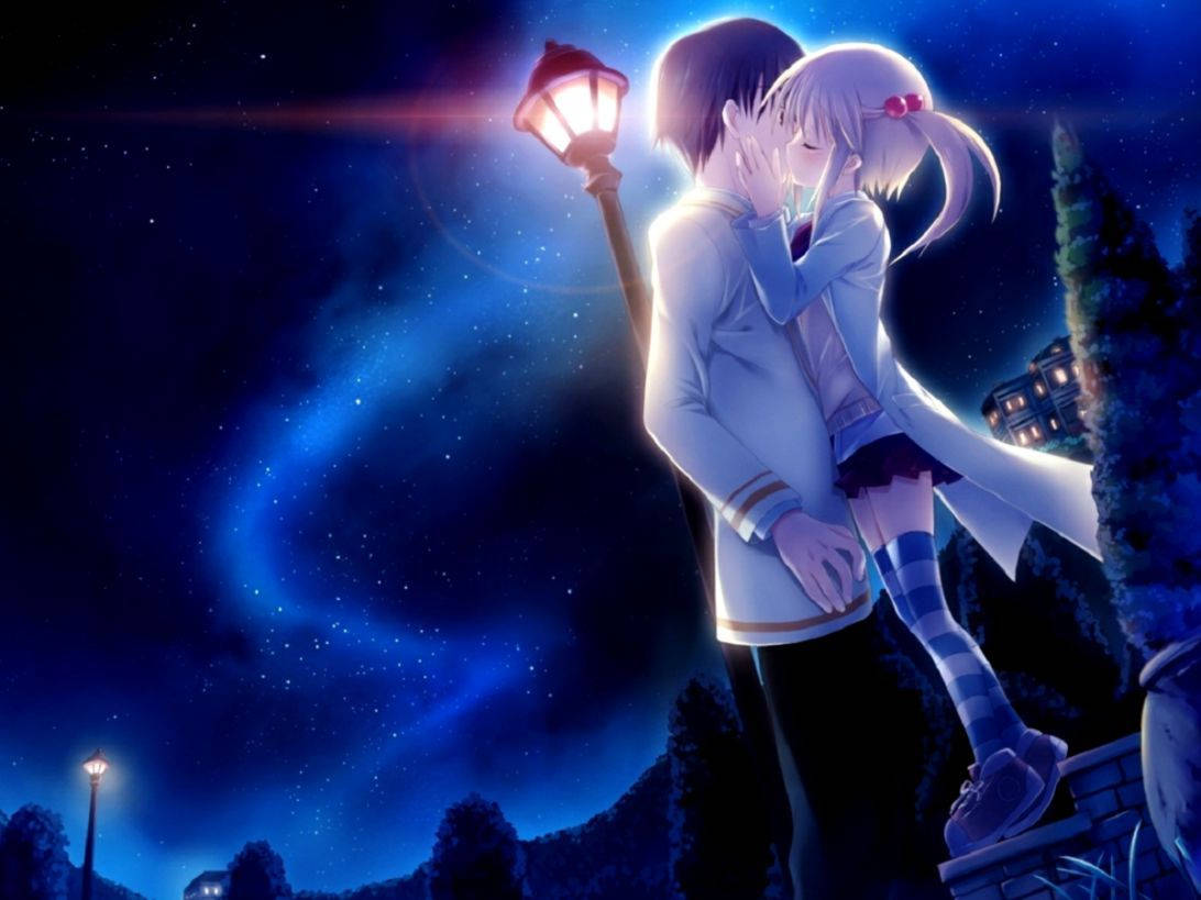 Anime Of Cute Couple Drawing Theme Wallpaper