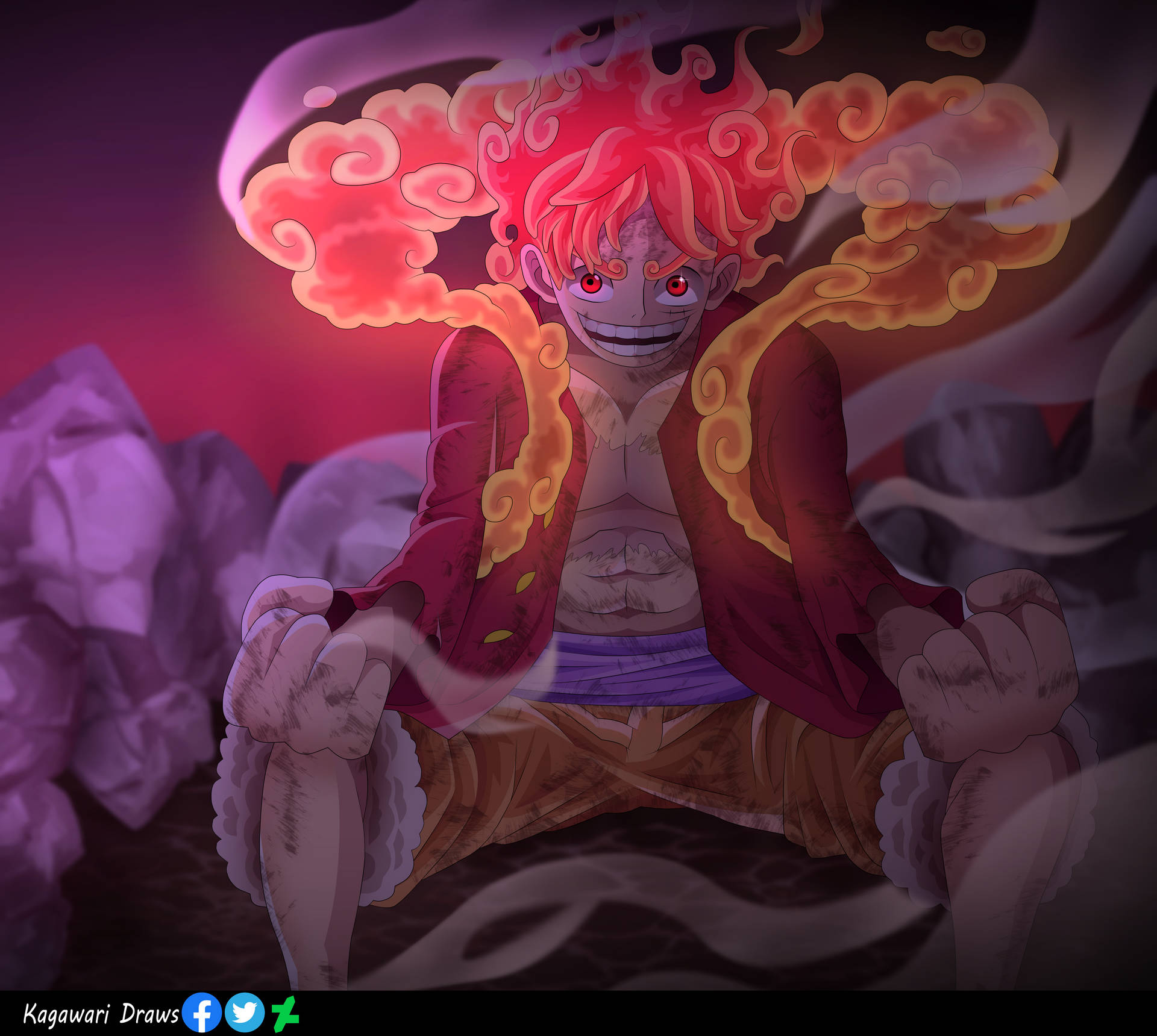 Anime One Piece Monkey D. Luffy Gear 5 Hd Wallpaper | Background Image Wallpaper