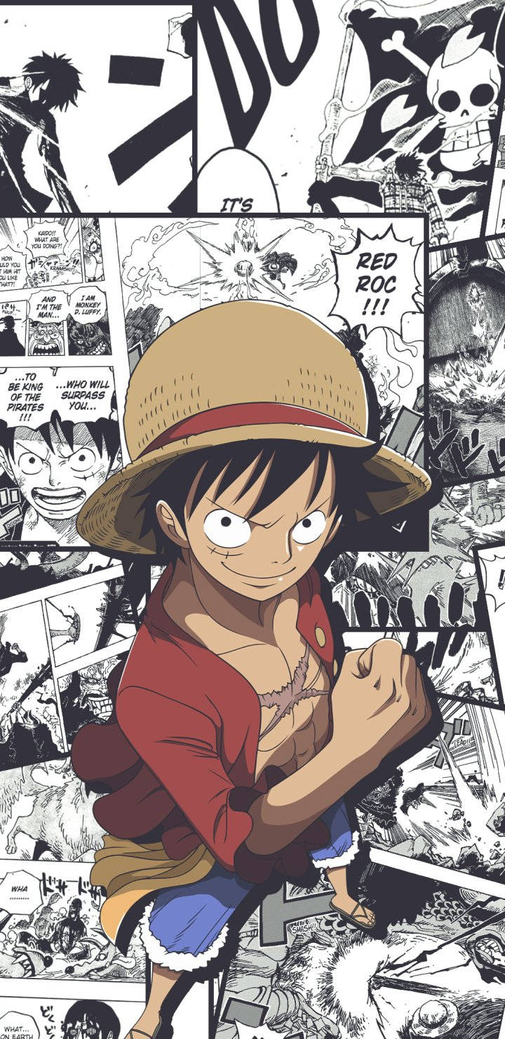 Anime One Piece Phone Luffy Em Mangá Papel de Parede