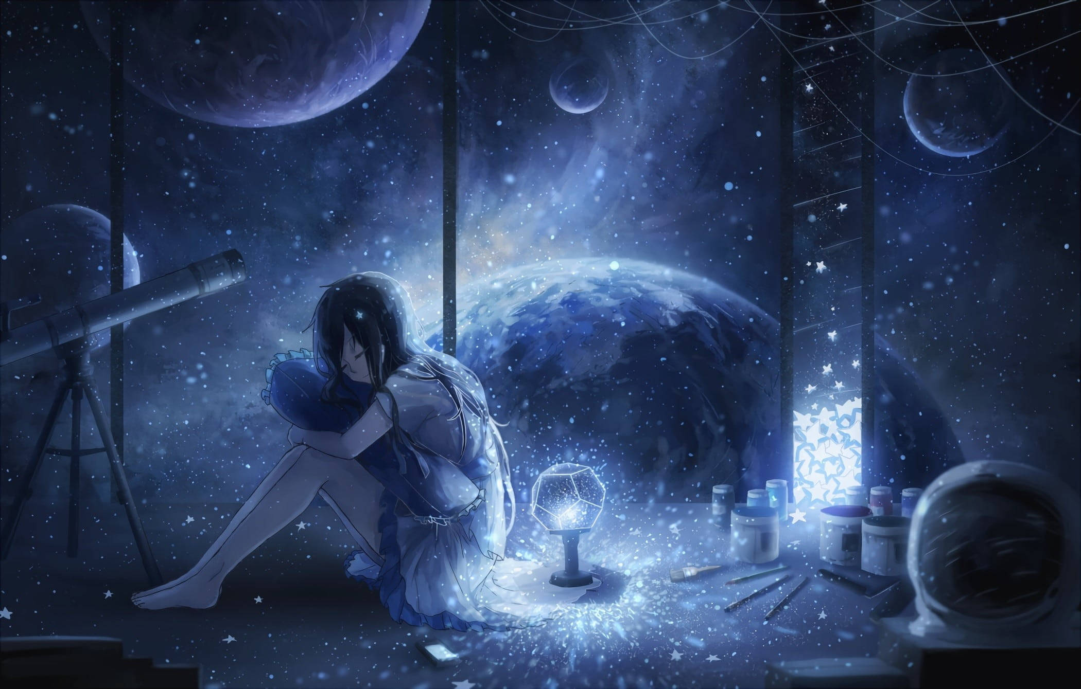 Anime Girl Lonely Raining 4K Wallpaper #4.3113