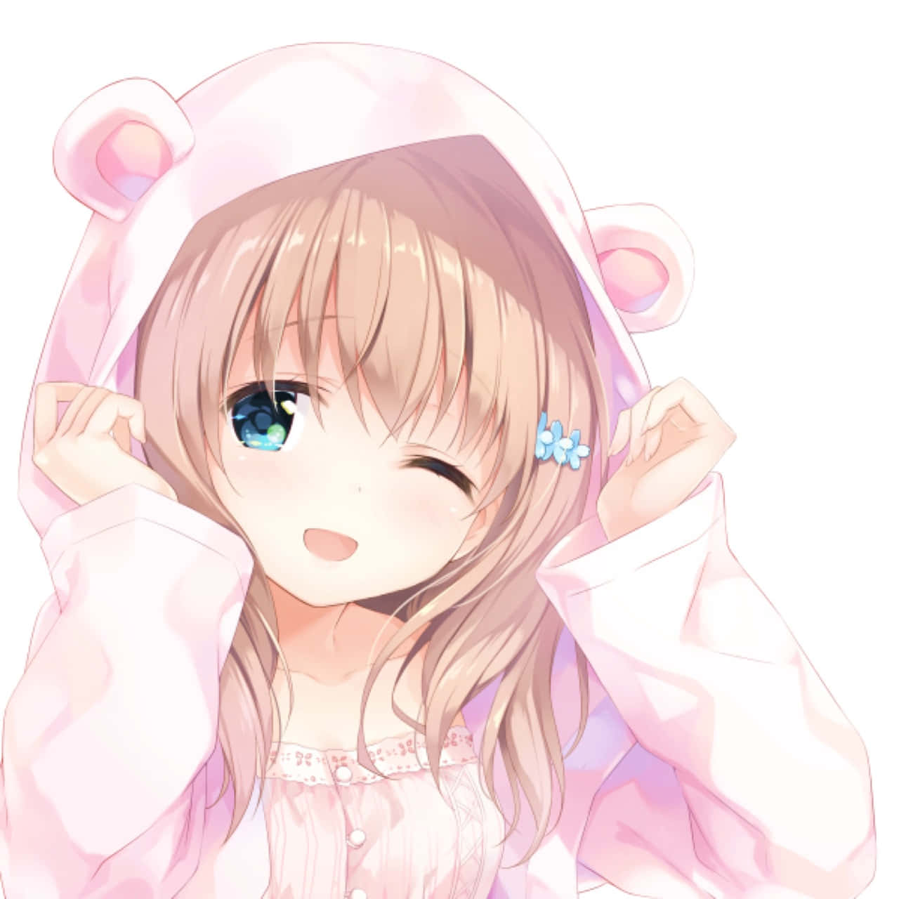 Cute Anime Girl In Hoodie Profile Picture 1280 x 1280 Picture