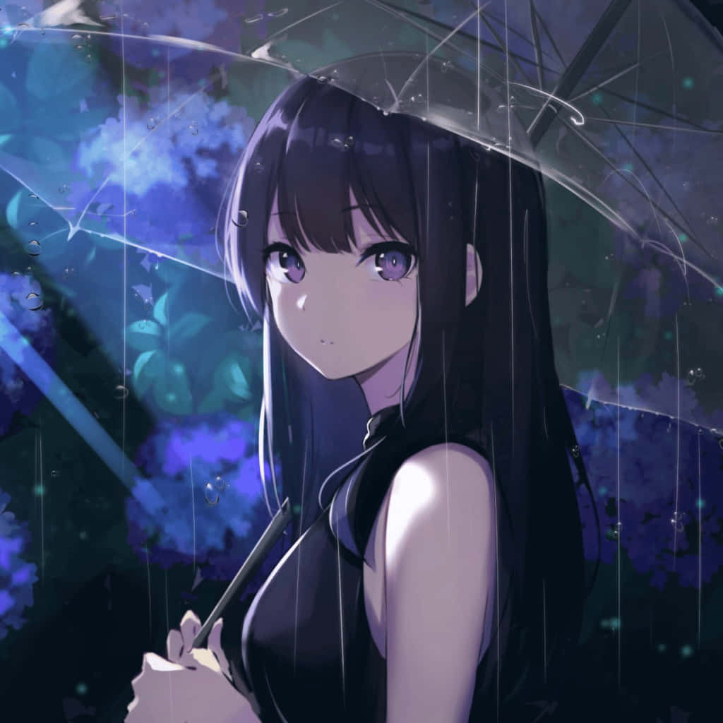 Anime Girl With Umbrella Profile Picture 1024 x 1024 Picture