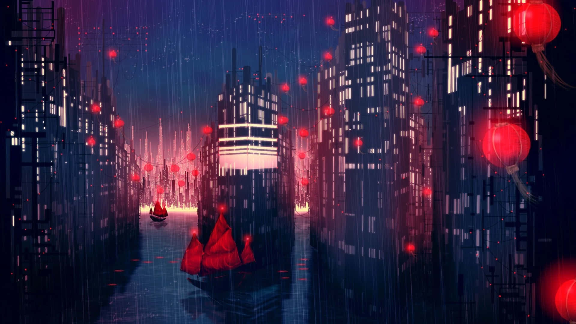 Rainy Day art japan fantasy anime cityscape rain orginal scenery  HD wallpaper  Peakpx