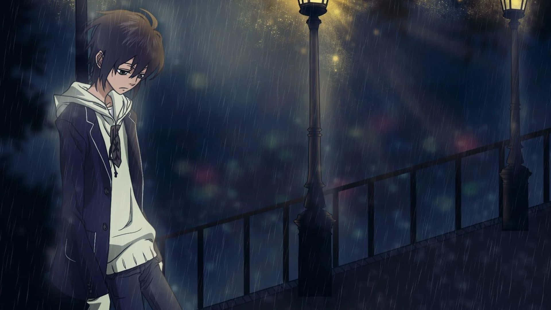 Hình ảnh anime mưa buồn cô đơn đẹp  Trung Tâm Đào Tạo Việt Á
