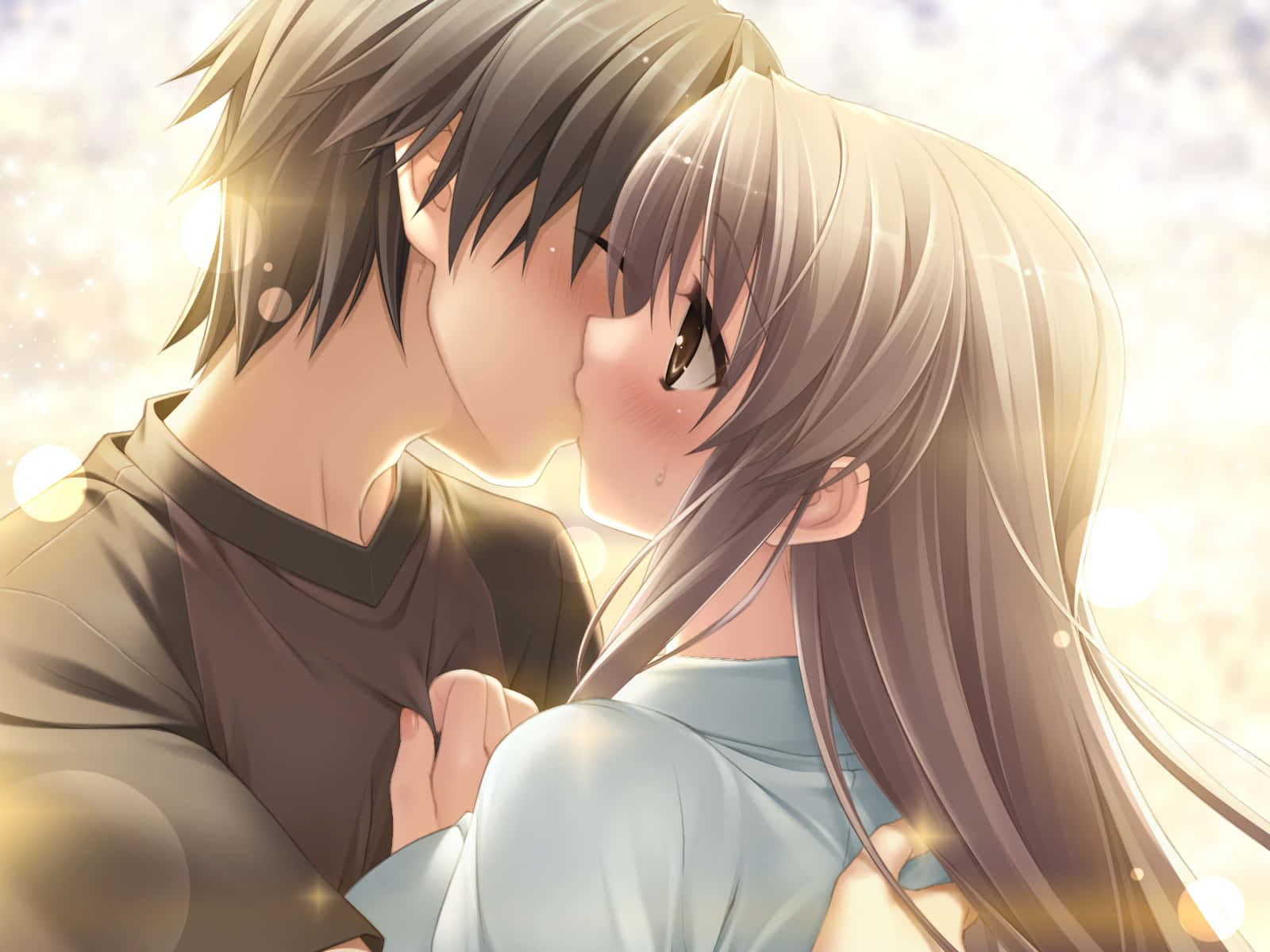 Anime Relationships Love Kiss Wallpaper