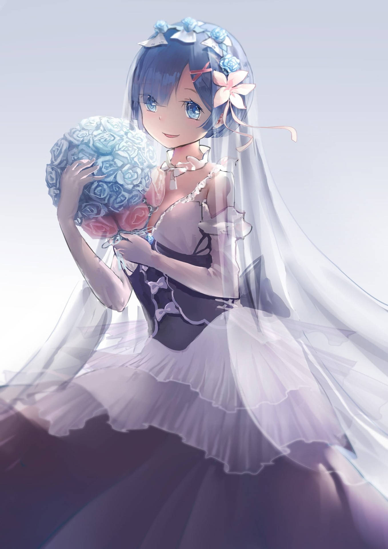 Anime Ruffles Wedding Dress Wallpaper