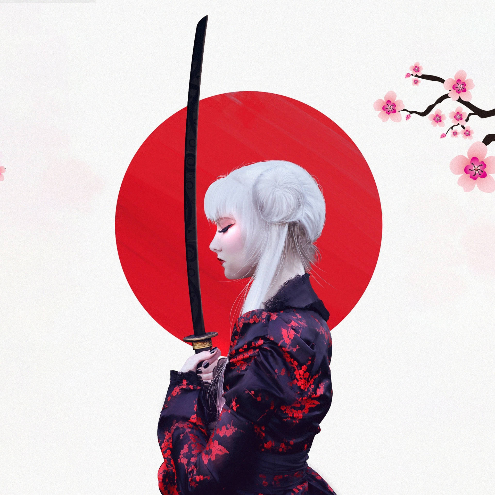 Anime Samurai Blossom Wallpaper
