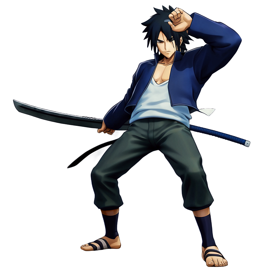 Anime Sasuke Action Pose Png 05062024 PNG