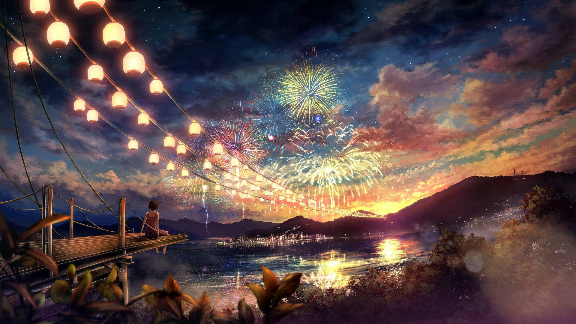 "Escape into a breathtaking 4K anime landscape." Wallpaper