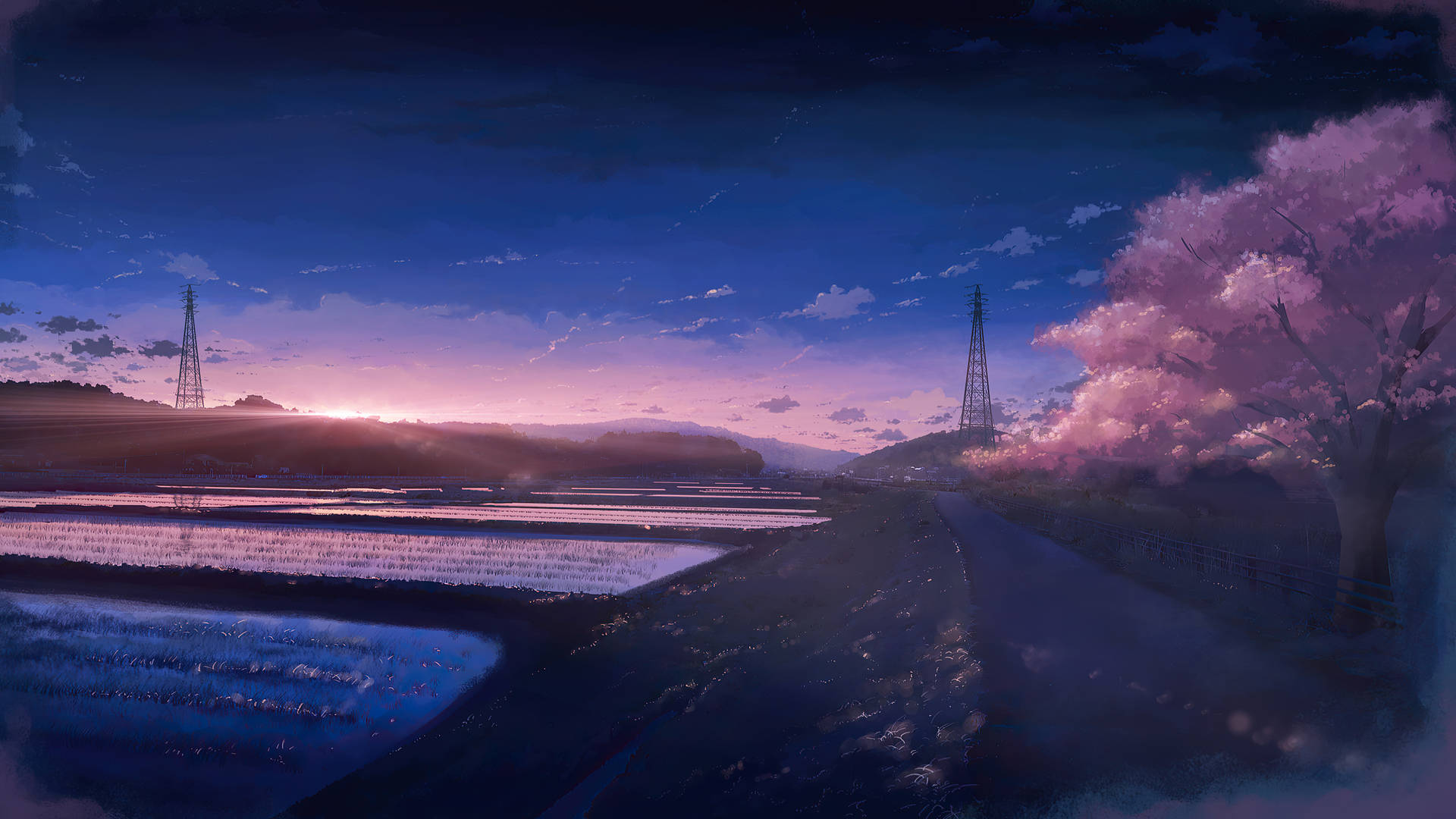 "Explore the Dreamlike Beauty of Anime Scenery in 4K Resolution" Wallpaper