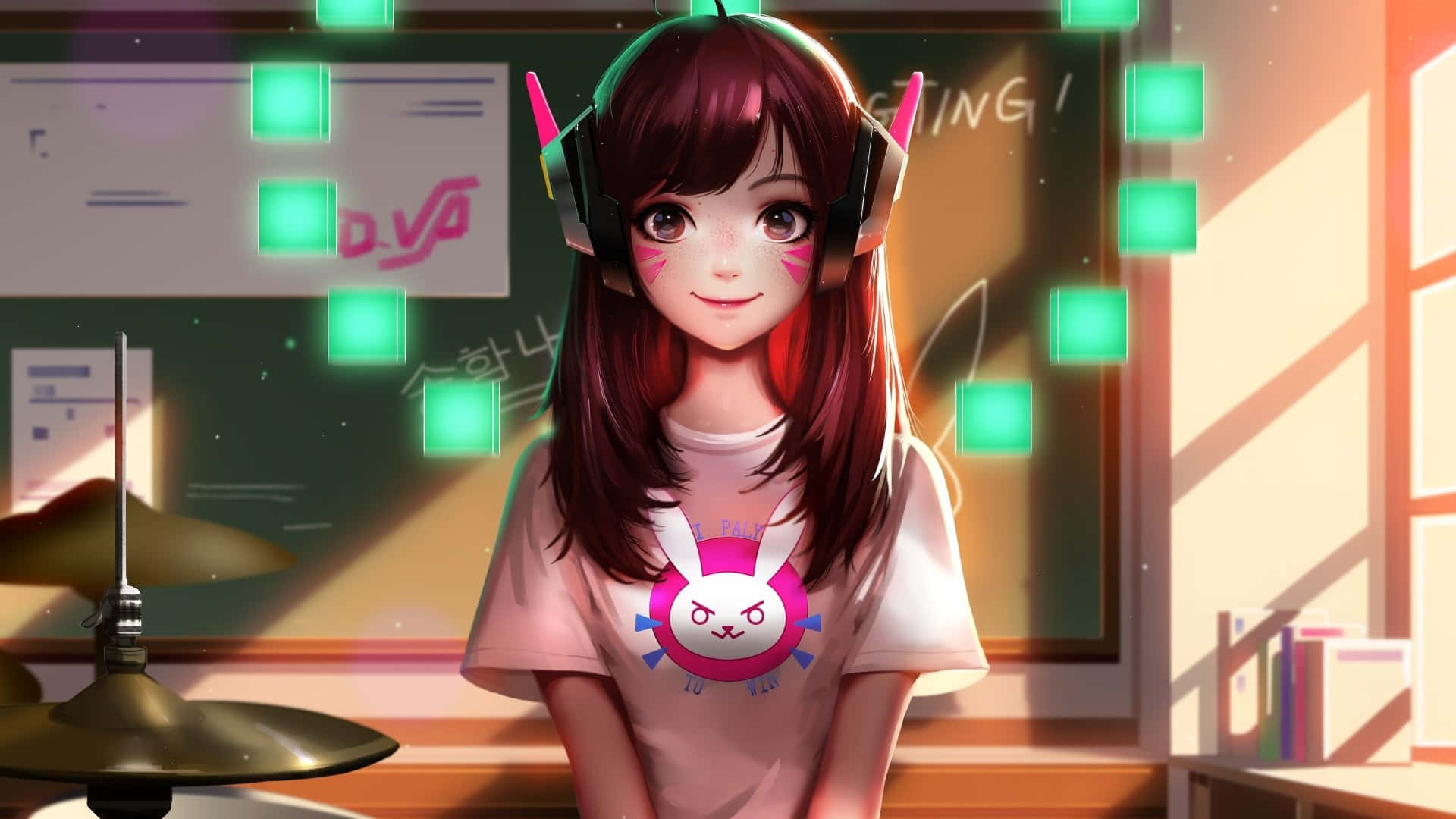 Anime School Girl Cute Class Wallpaper