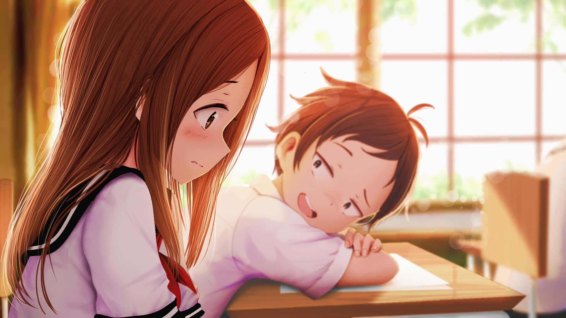 Anime School Girl Cute Takagi Wallpaper