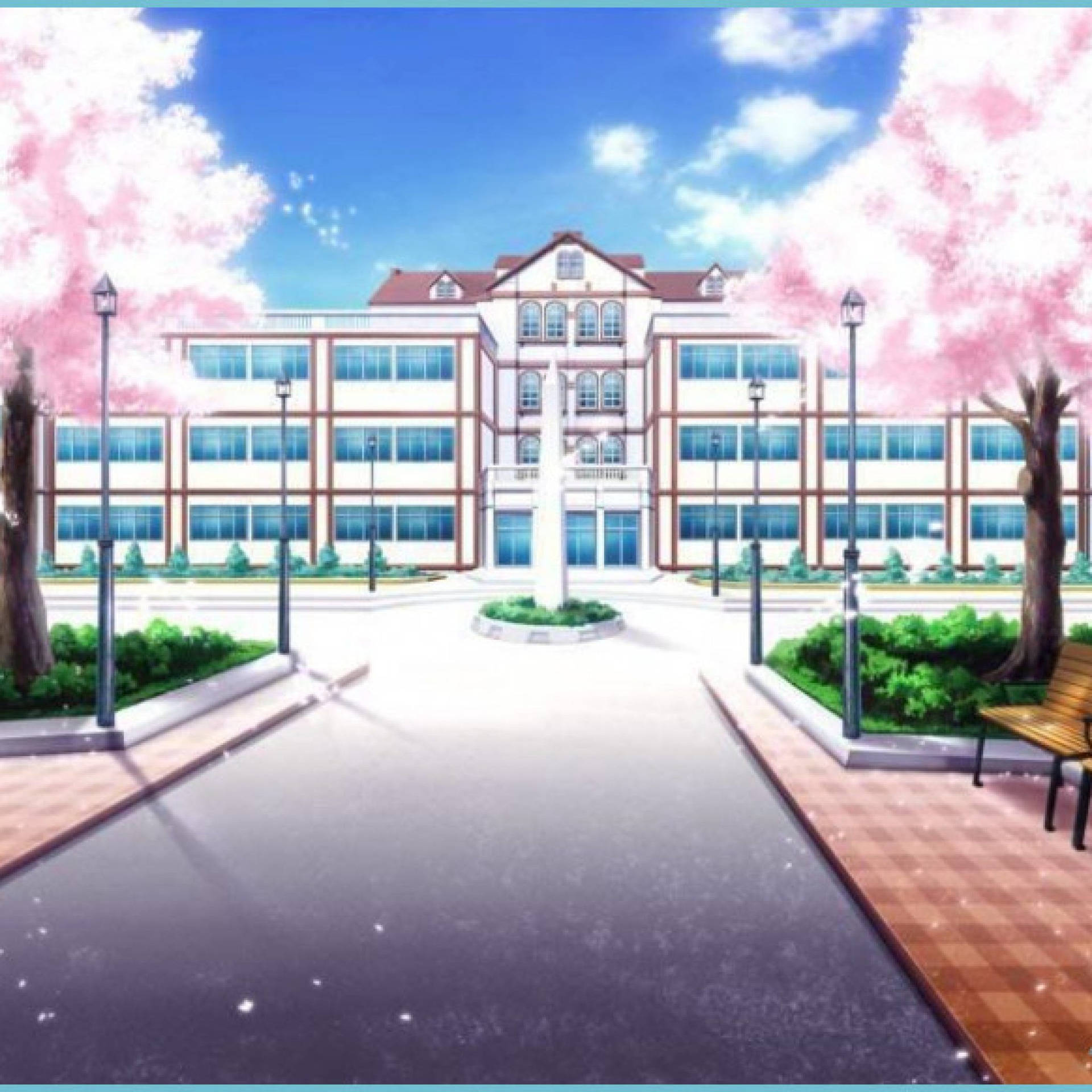 Anime School Scenery Amanogawa Templar High School