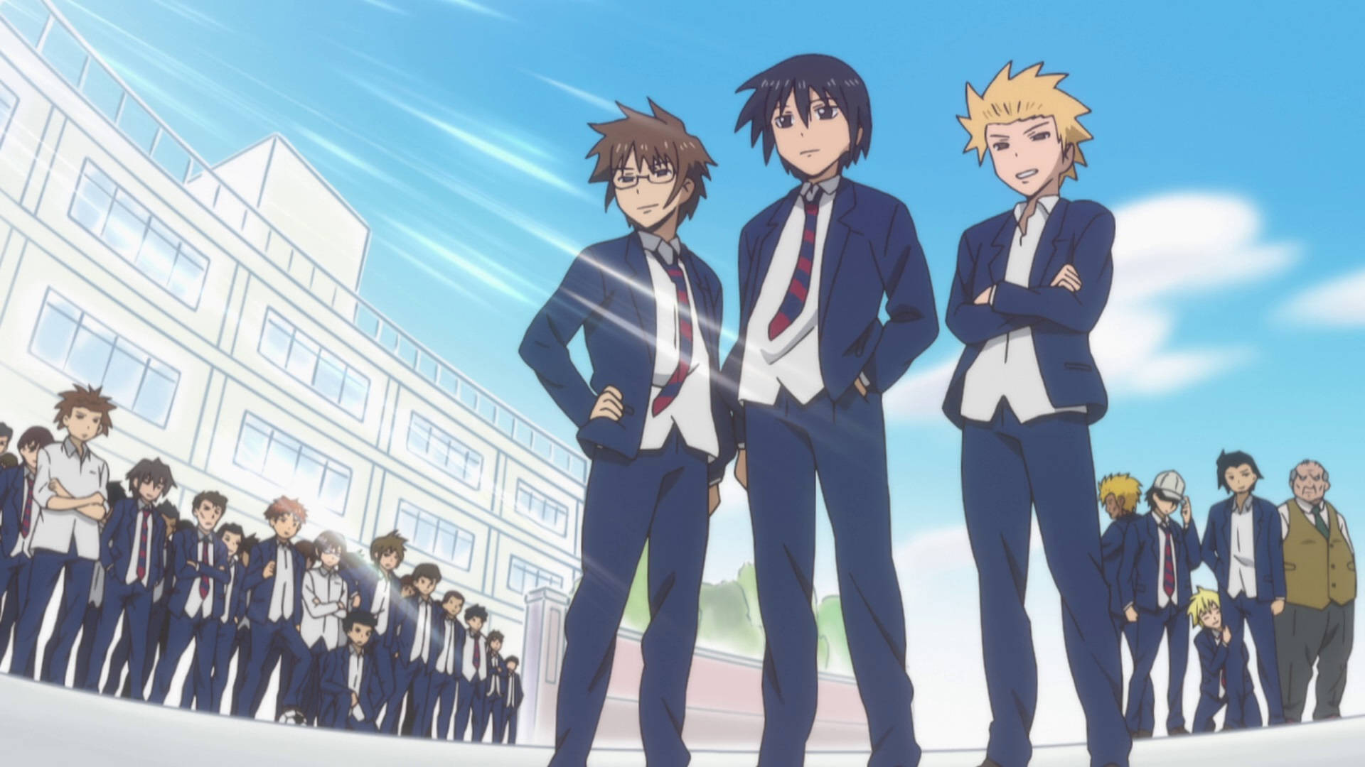 Anime School Scenery Daily Lives Of High School Boys Wallpaper