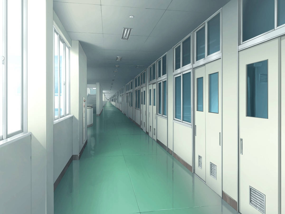 ArtStation  Anime School Hallway