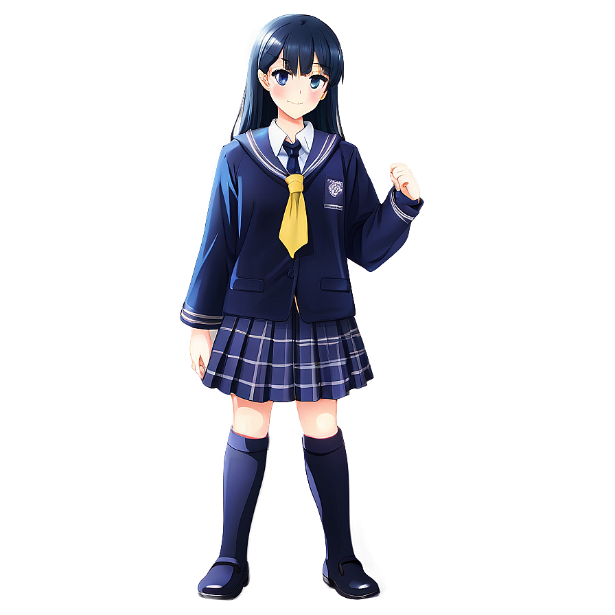 Download Anime School Uniform Png Cth | Wallpapers.com