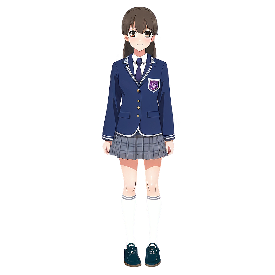 Anime School Uniform Png Qqn PNG