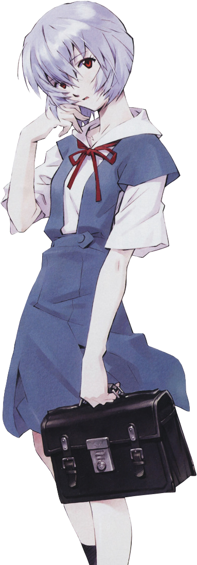 Anime Schoolgirl With Briefcase PNG