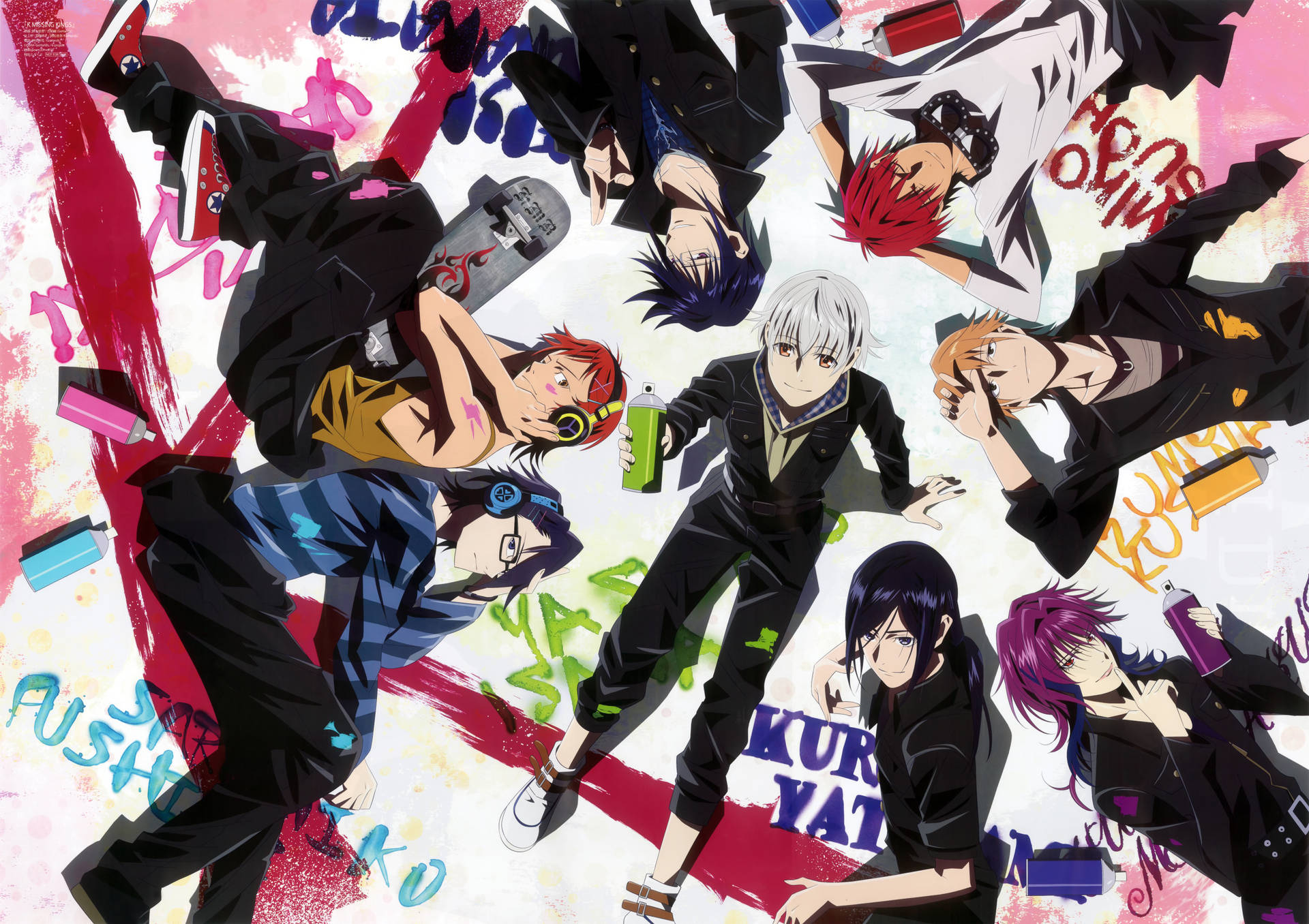 Anime Series K Character Collage Wallpaper