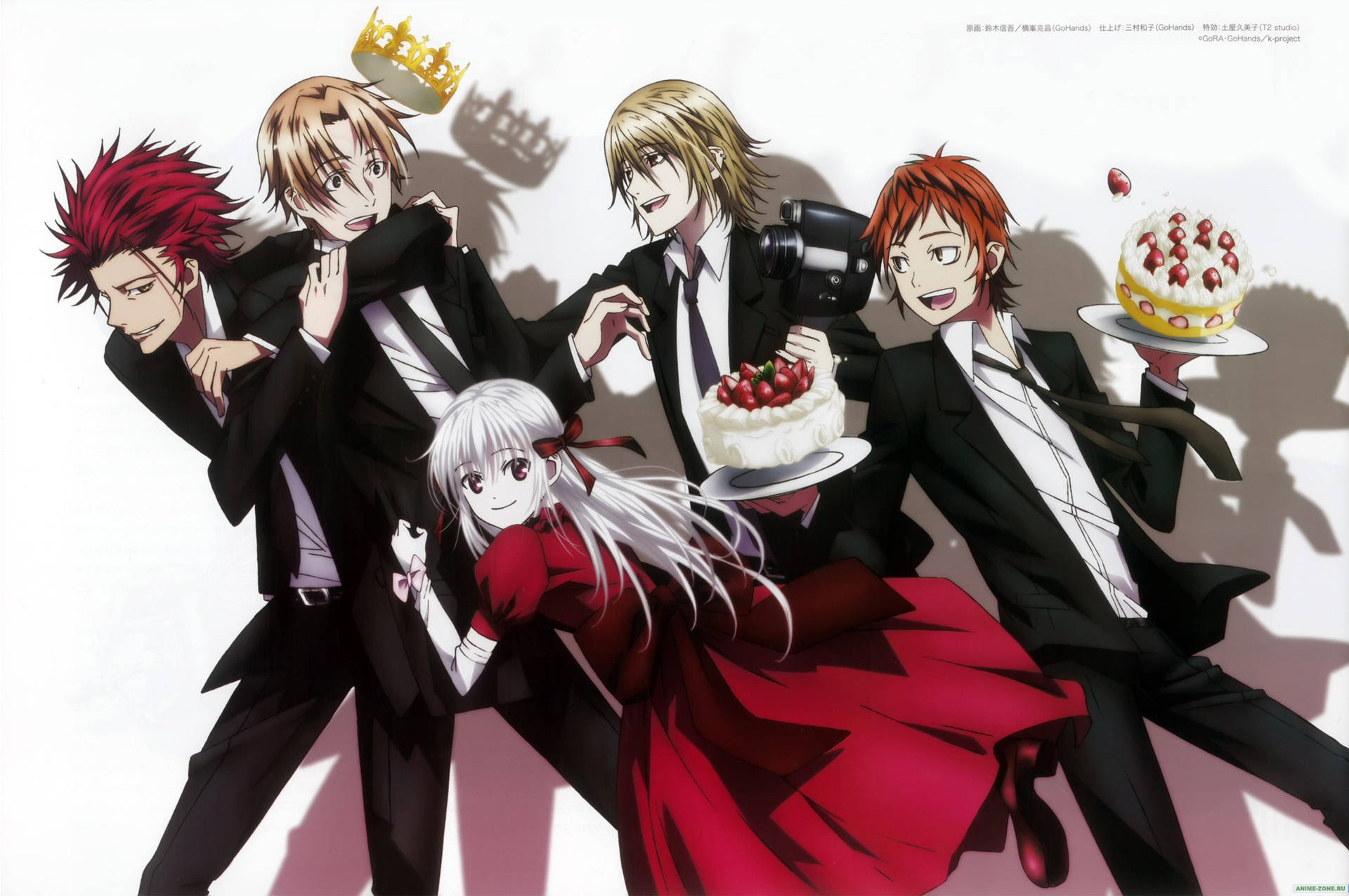 Anime Series K Red Clan Carrying Cakes Wallpaper