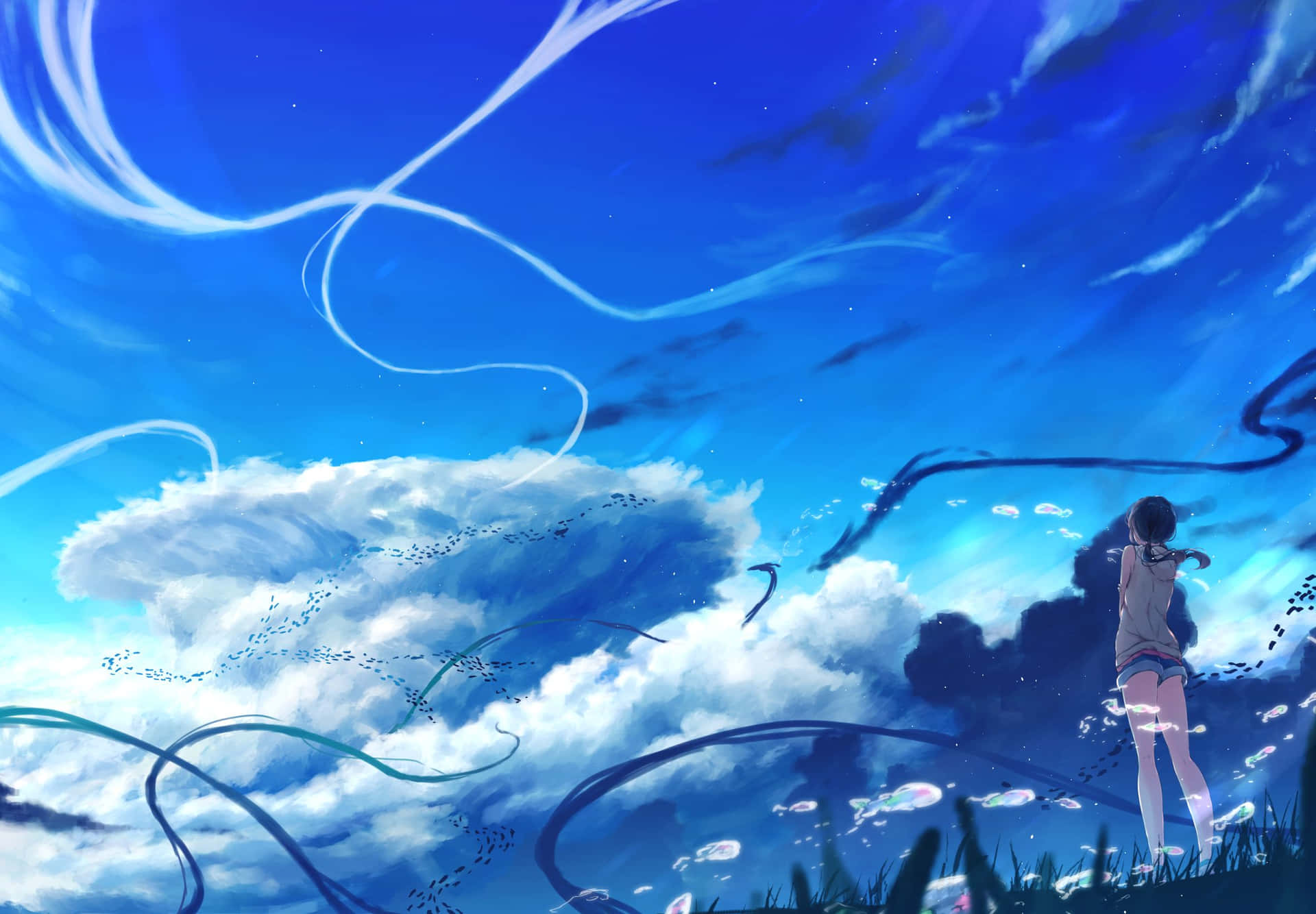 Einatemberaubender Blick Auf Den Himmel Eines Animes