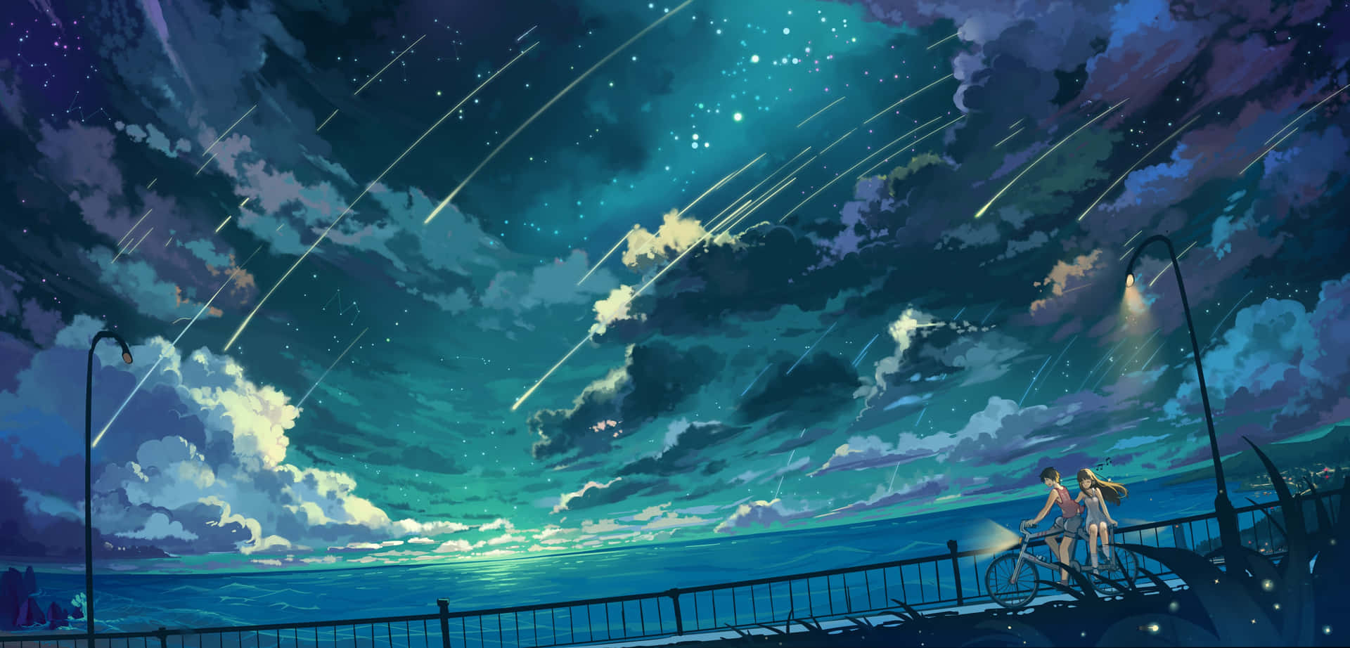 Udforskdybderne Af Den Smukke Anime Himmel