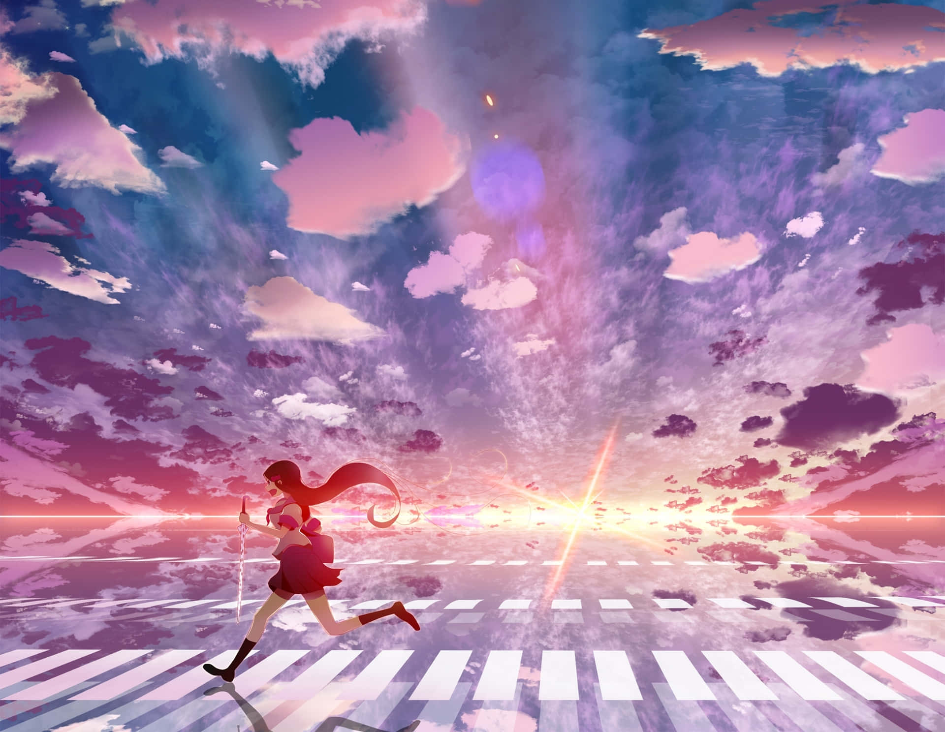 Himmelvoller Ruhiger Anime-wolken